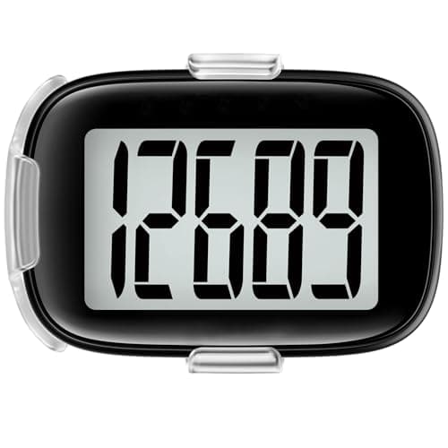 Pedometer Walking Simple 3D Step Counter with Clip and Lanyard, Activities Fitness Tracker Without Smartphone, Accurate Step Tracker for Women, Men, Seniors-Black