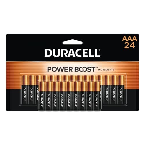 Duracell Coppertop AAA Batteries with Power Boost Ingredients, Triple A Batteries, 24 Count (Pack of 1) for Household and Office Devices, Alkaline AAA Battery