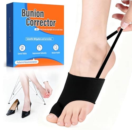 QCCL 2PCS Bunion Corrector for Women & Men - Toe Alignment Corrector with Splint & Pads for Hallux Valgus Pain Relief, Toe Separator for Day/Night, Anti Slip Gel Strap for Big Toe Straightener