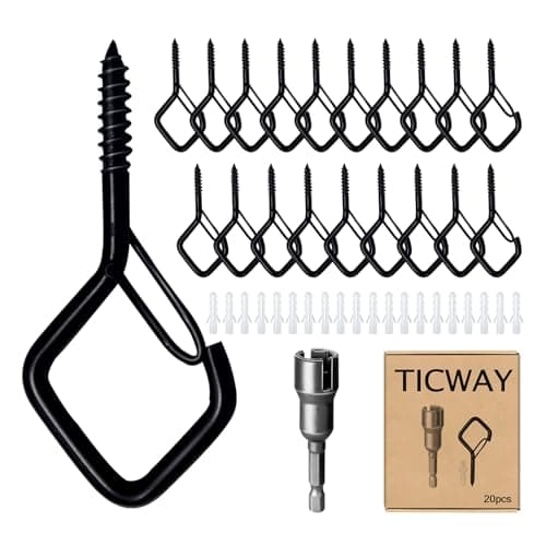 20-Pc Ticway Q-Hanger Hooks w/ up to 40 lbs Capacity (Square Hanger) $5