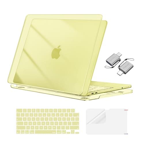 MOSISO Crack-Resistant Cover Compatible with MacBook Neo Case 13 inch 2026 Release Model A3404 with A18 Pro Chip, Protective Hard Shell&Keyboard Cover&Screen Film&Type C,Crystal Citrus