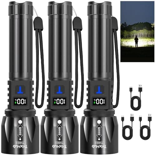 Amazon US, 58% OFF - High Lumen Rechargeable Flashlights (3-Pack!)