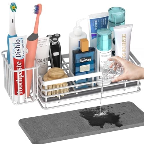This Kitchen Sink Caddy Has a Stone Drying Mat & is Only $6.99 on Amazon