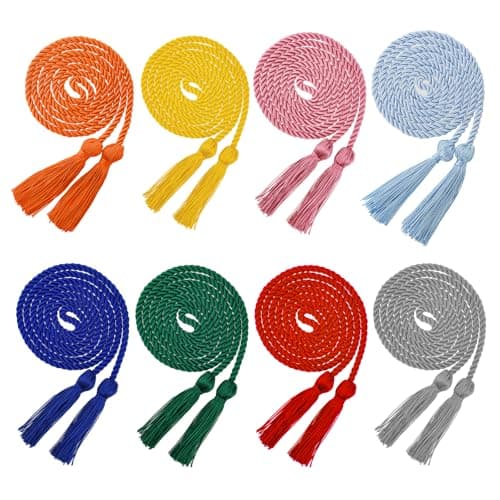 8 Pcs Graduation Cords 2026 Graduation Honor Cords 2026 Honor Tassels Sewing Tassels for Bachelor, Master, Doctor