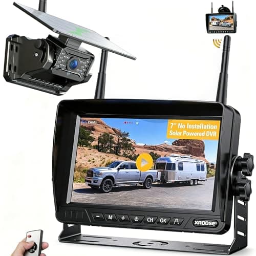 7" Xroose Magnetic Solar Wireless Backup Camera w/ 1080p IPS Monitor & Night Vision $99.99 + Free Shipping