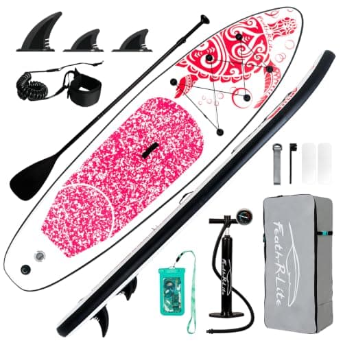 FEATH-R-LITE Inflatable Stand Up Paddle Board w/ Paddle, Pump, Backpack & Accessories from $83.99 & More + Free Shipping