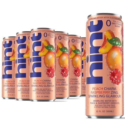Hint Sparkling Water, Peach Ra...e - 12 Fl Oz Cans (Pack of 12)