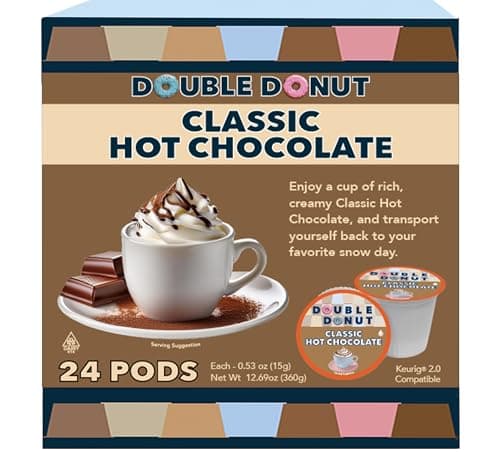 Double Donut Coffee Hot Chocol...assic Hot Cocoa Pods, 24 Count