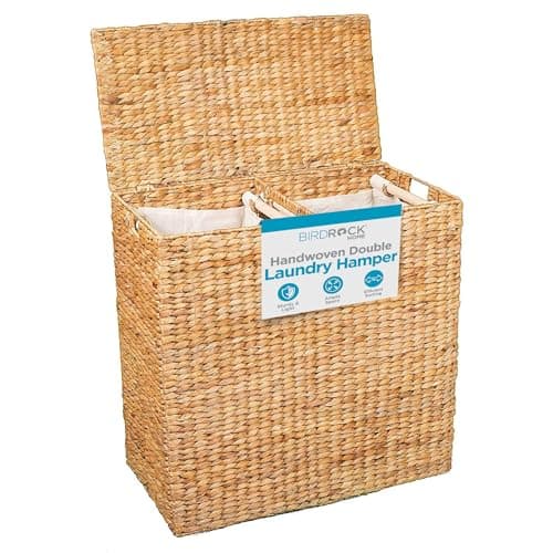 BirdRock Home Water Hyacinth L...Wicker Laundry Basket with Lid