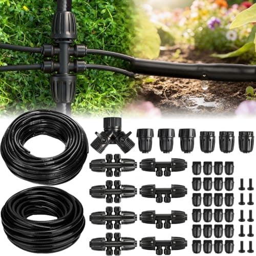 132' Landtouch Drip Irrigation Tubing Kit w/ 1/2" Drip Irrigation Tubing & 1/4" Irrigation Dripline $14.99 + Free Shipping w/ Prime or on $35+