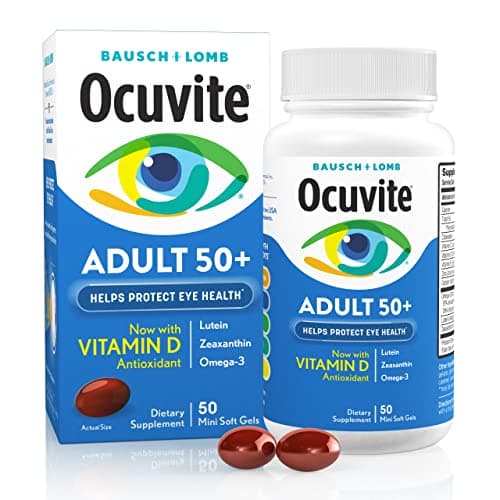 Select Accts: 50-Ct Ocuvite 50+ Eye Vitamin & Mineral Supplement Softgels $6.60 w/ S&S