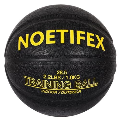 Noetifex Weighted Heavy Basketball 3LBS/2.2LBS 29.5"/28.7" Training Equipment for Indoor & Outdoor – Improve Dribbling, Passing, Handling & Rebounding Skills Weighted Training Basketball (Deflated)