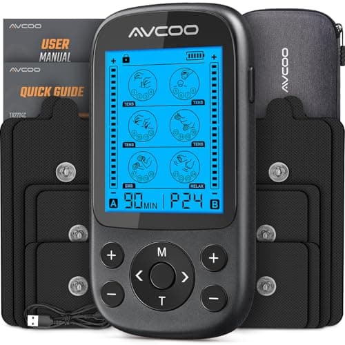 Avcoo 3-in-1 Dual Channel TENS EMS Unit with 12-Pads for $20 + free shipping w/ Prime