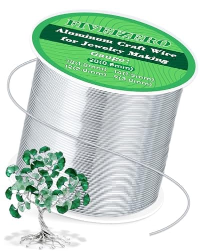 FIVEIZERO 20 Gauge Aluminum Craft Wire 328ft,Armature Wire for Sculpting, Bendable Metal Wire for Jewelry Making, Wire Wrapping, Floral Sculptures,Clay & Christmas Ornaments Crafting(Sliver)