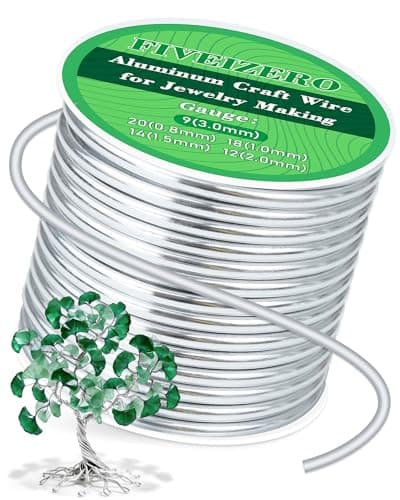 FIVEIZERO 9 Gauge Aluminum Craft Wire 33ft,Armature Wire for Sculpting, Bendable Metal Wire for Jewelry Making, Wire Wrapping, Floral Sculptures,Clay & Christmas Ornaments Crafting(Sliver)
