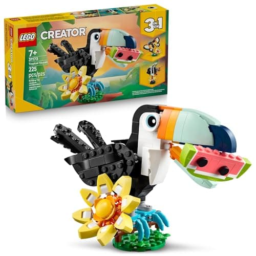 225-pc LEGO Creator 3-in-1 Wild Animals Tropical Toucan Building Toy Set (31173) $10