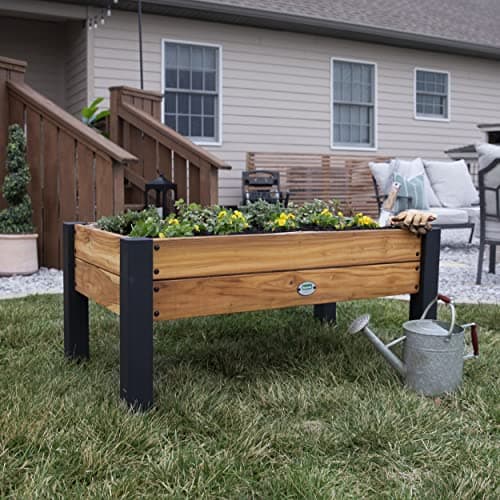 48" Backyard Discovery Teak Wood Raised Garden Bed Planter Box $99 + Free S&H