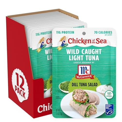 12-Pack 2.5-Ounce Chicken of the Sea Lightly Seasoned Dill Wild Caught Light Tuna Packets $7.80 w/ S&S + Free Shipping w/ Prime or on $35+