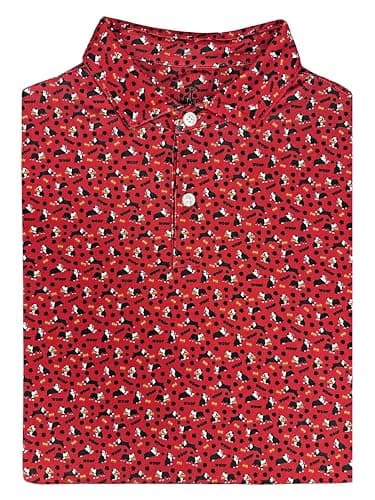 State Print Golf Shirt for Men – Men’s University Polo Moisture Wicking Dry Fit Performance Short Sleeve Regular Fit (US, Alpha, X-Large, Regular, Regular, The Good Dawg, Georgia)